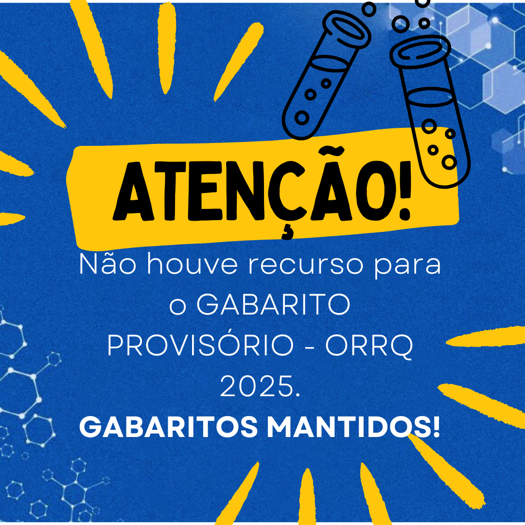 Divulgação dos gabaritos finais de provas da Fase II da ORRQ 2025